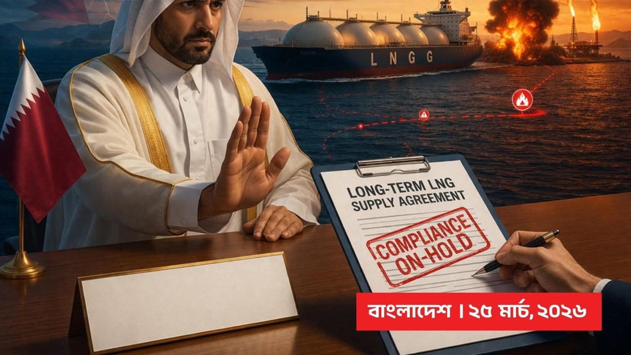 কাতারএনার্জি ইরান যুদ্ধের কারণে দীর্ঘমেয়াদি তরলীকৃত প্রাকৃতিক গ্যাস (এলএনজি) সরবরাহ চুক্তি পরিপালনে অনীহা প্রকাশ করেছে।